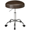 Tabouret Arioen pivotant réglable 360° similicuir marron