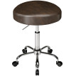 Tabouret Arioen pivotant réglable 360° similicuir marron