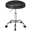 Tabouret de salon Nalo roulant réglable pivotant noir
