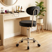Tabouret de travail Enas pivotant réglable cuir synthétique noir