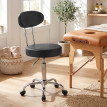 Tabouret de travail Enas pivotant réglable cuir synthétique noir