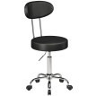 Tabouret de travail Enas pivotant réglable cuir synthétique noir