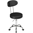 Tabouret de travail Enas pivotant réglable cuir synthétique noir