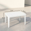 Table basse Calena jardin extérieur résistante crème