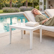 Table basse Calena jardin extérieur résistante crème