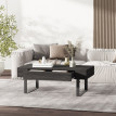 Table basse Montay avec tiroir et étagère bois métal gris foncé