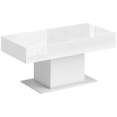 Table basse Maro extensible rangement moderne blanc laqué