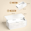 Table basse Selac relevable rangement caché 2 tiroirs blanc laqué