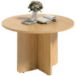 Zelisrio table basse ronde bambou pied croix naturel