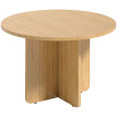 Zelisrio table basse ronde bambou pied croix naturel