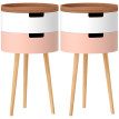 Table basse Melvik 2 niveaux rangement multicolore
