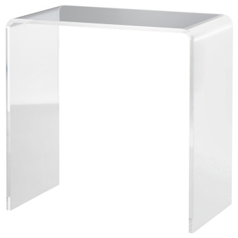 Table basse Enin acrylique design U transparent
