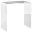 Table basse Enin acrylique design U transparent