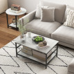 Table basse Marys effet marbre noir et blanc
