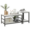 Table basse Marys effet marbre noir et blanc