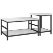 Table basse Marys effet marbre noir et blanc