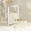 Table d'appoint Felay charge intégrée tiroirs USB bois naturel blanc