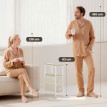 Table d'appoint Felay charge intégrée tiroirs USB bois naturel blanc