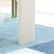 Table basse Belea moderne verre et bois blanc