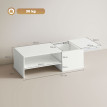 Emon Table basse relevable avec rangement moderne Blanc