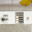 Emon Table basse relevable avec rangement moderne Blanc