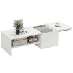 Emon Table basse relevable avec rangement moderne Blanc
