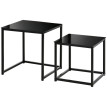 Table d’appoint Enara design moderne verre noir