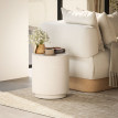 Table d'appoint Perin imitation béton intérieur extérieur crème