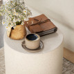 Table d'appoint Perin imitation béton intérieur extérieur crème