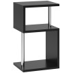 Table d’appoint Jarvion LED RGB étagères aluminium noir