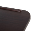 Table d'appoint Larrienne réglable à roulettes canapé lit noyer foncé