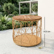 Table d'appoint Corac rotin acacia teck