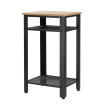 Faliel Table d'appoint industrielle chêne et noir