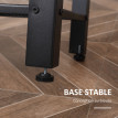 Faliel Table d'appoint industrielle chêne et noir