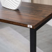 Table d'appoint Celrios industrielle gigogne marron et noir