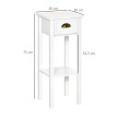 Cora table d appoint moderne blanche