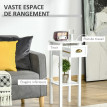 Cora table d appoint moderne blanche