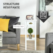Cora table d appoint moderne blanche