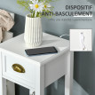 Cora table d appoint moderne blanche