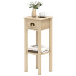 Table d'appoint Amenven table canapé tiroir étagère bois naturel
