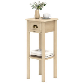 Table d'appoint Amenven table canapé tiroir étagère bois naturel