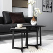 Produit Laral lot de 2 tables basses rondes empilables métal MDF noir