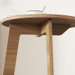 Peranio Table d'appoint C ronde gain de place naturel