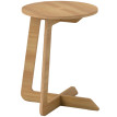 Peranio Table d'appoint C ronde gain de place naturel