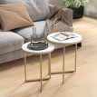 Table d'appoint Montisen effet marbre doré