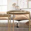 Table d'appoint Montisen effet marbre doré