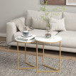 Table d'appoint Montisen effet marbre doré
