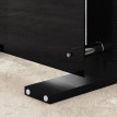 Table basse Harrovik moderne verre trempé acier noir