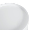 Table basse Rosven ronde scandinave avec tiroir bois blanc