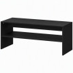 Table basse Orarria moderne à 2 niveaux avec rangement Noir